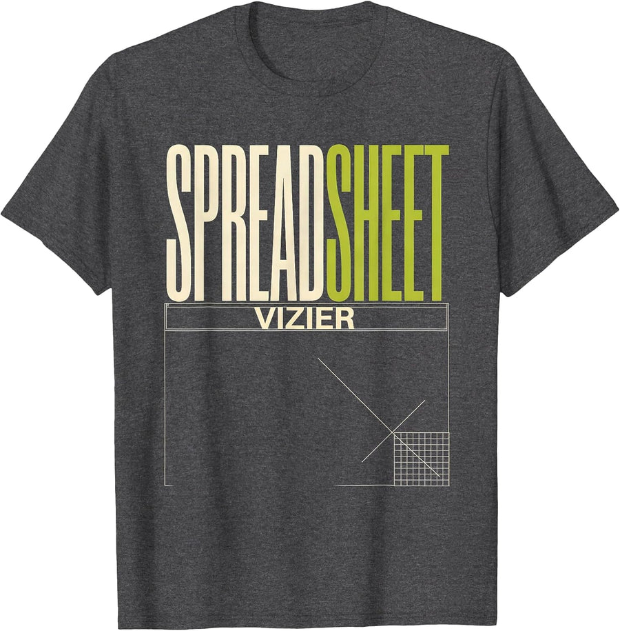 Men's Spreadsheet Vizier Funny Nerd Tech Worker Gift T-Shirt - Dark Heather Grey
