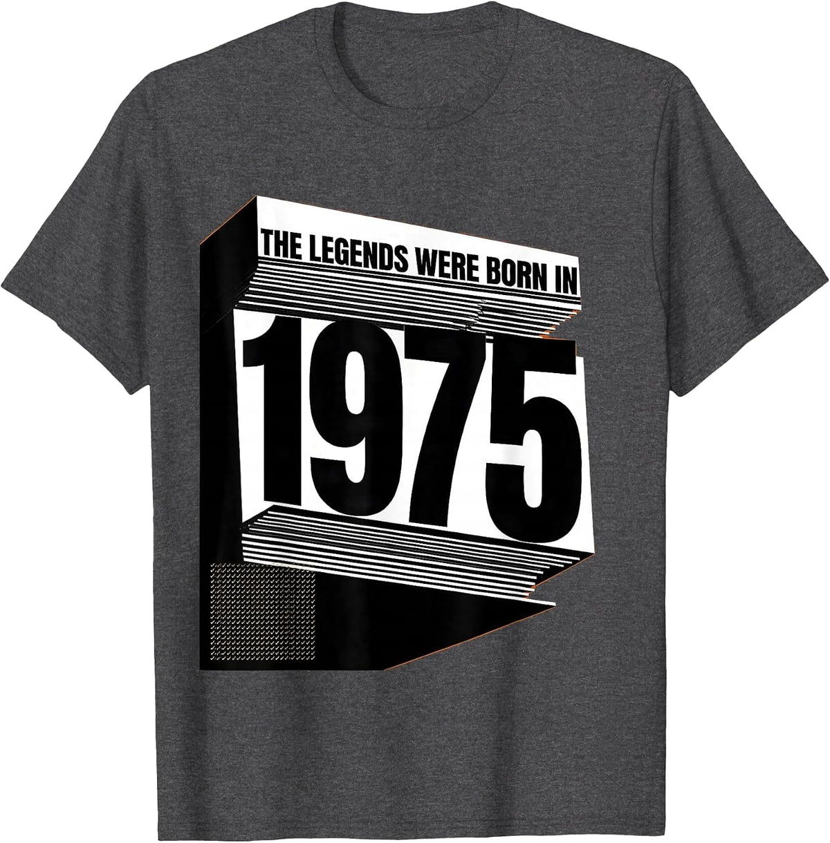 The Legends Were Born In 1975 Vintage Birthday Dad Gift T-Shirt - Dark Heather Grey