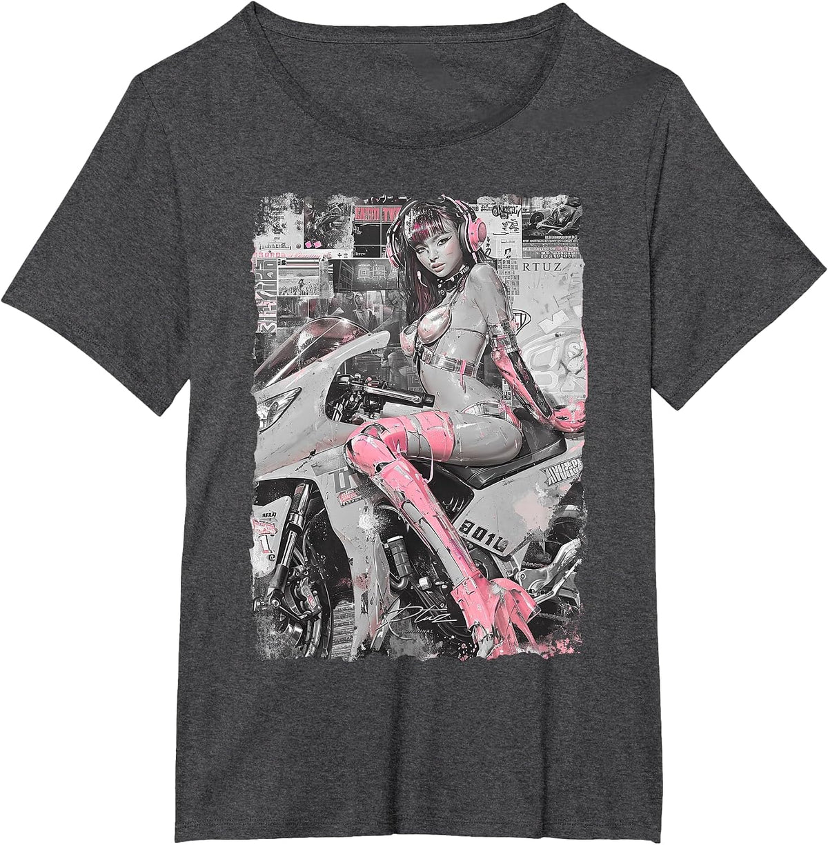 Supersport Bike Superbike Racing Motorbike Racing Motorcycle T-Shirt - Dark Heather Grey