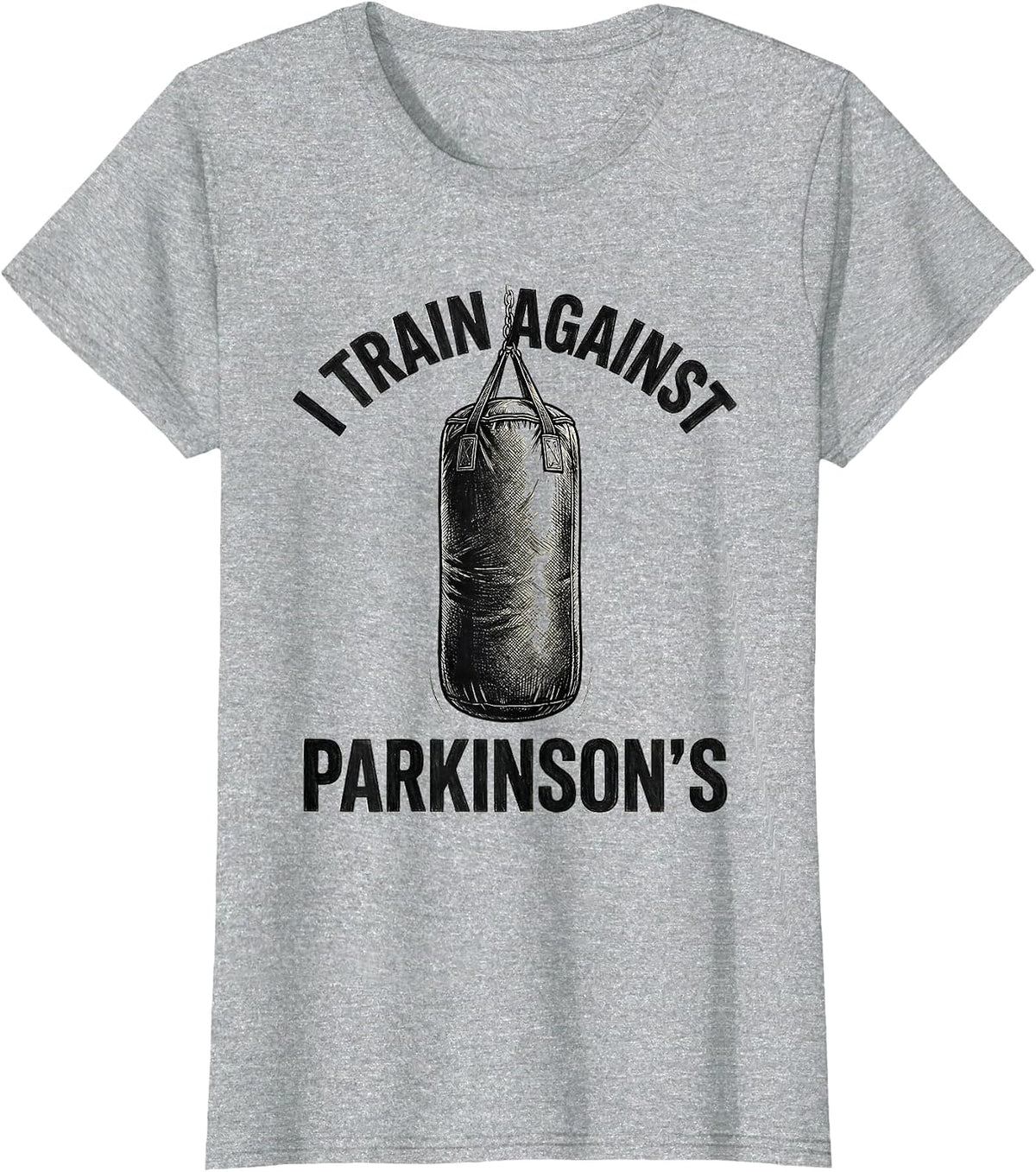 Women's I Train Against Parkinson's Boxing Fitness Class Pride T-Shirt - Heather Grey