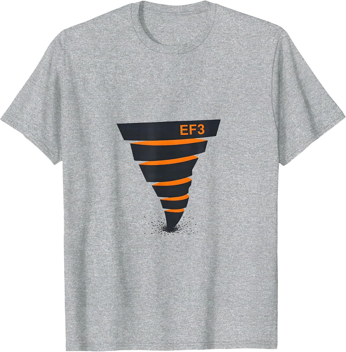 Men's EF3 Editorial Conceptual Storm Chaser Tornado Meteorology T-Shirt - Heather Grey