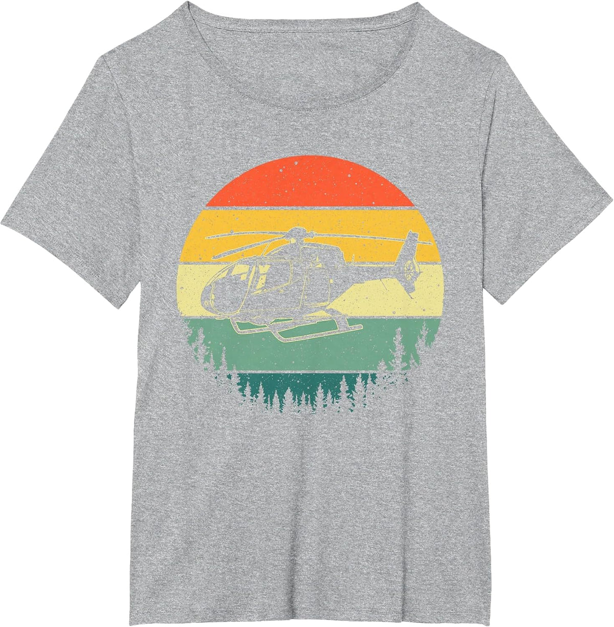 Cute Helicopter Art for Men Women Aviator Helicopter Pilot T-Shirt - Heather Grey