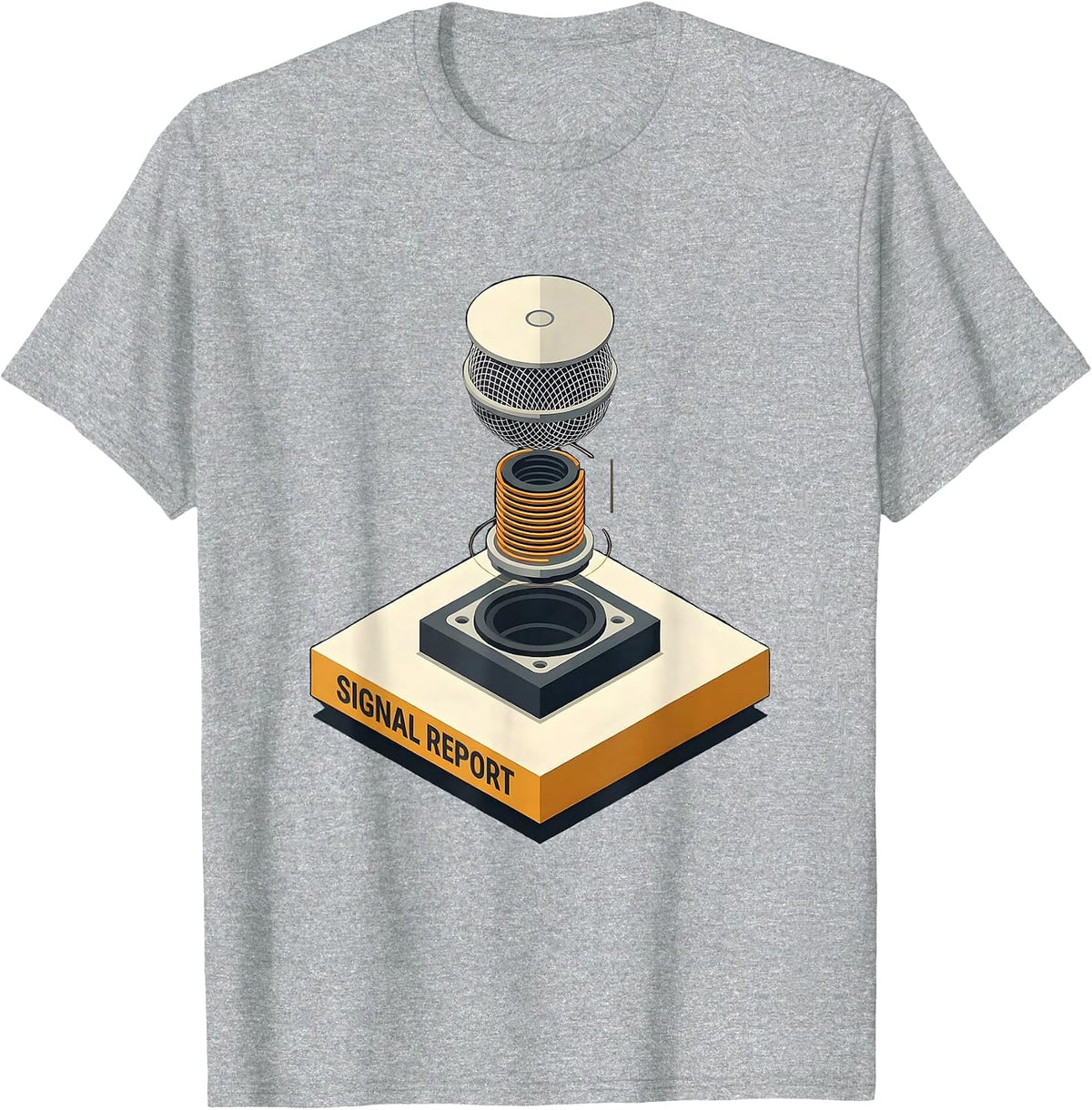 Men's Signal Report Funny Ham Radio Operator Nerdy Humor T-Shirt - Heather Grey