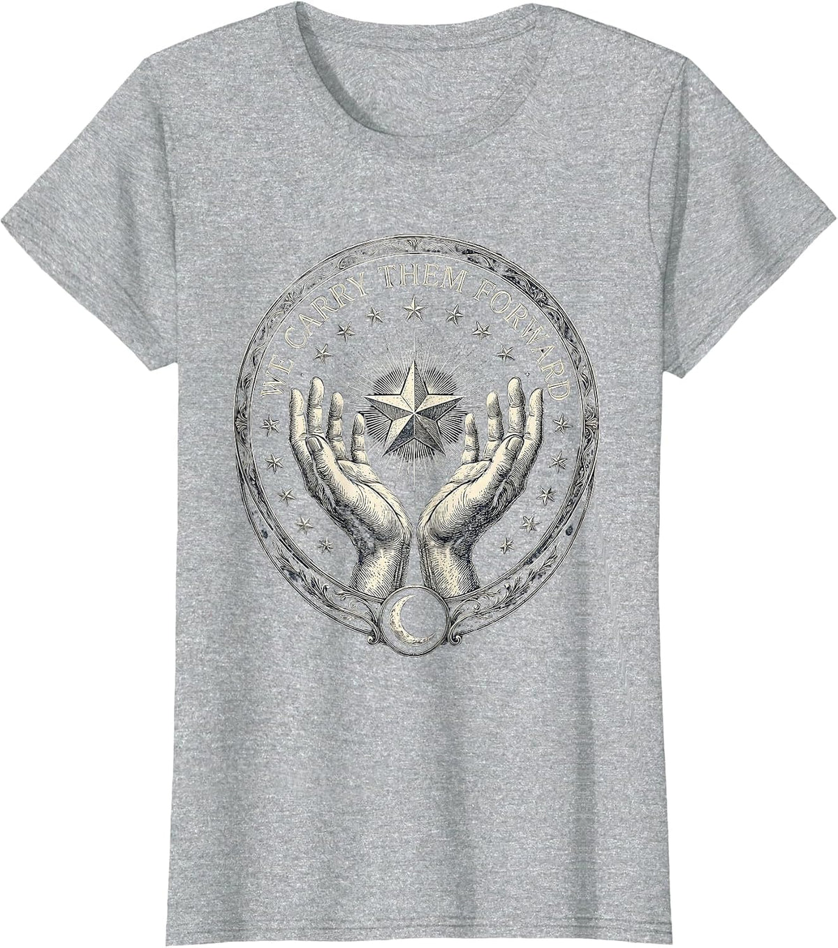 We Carry Them Forward September 11 Memorial Design T-Shirt - Heather Grey