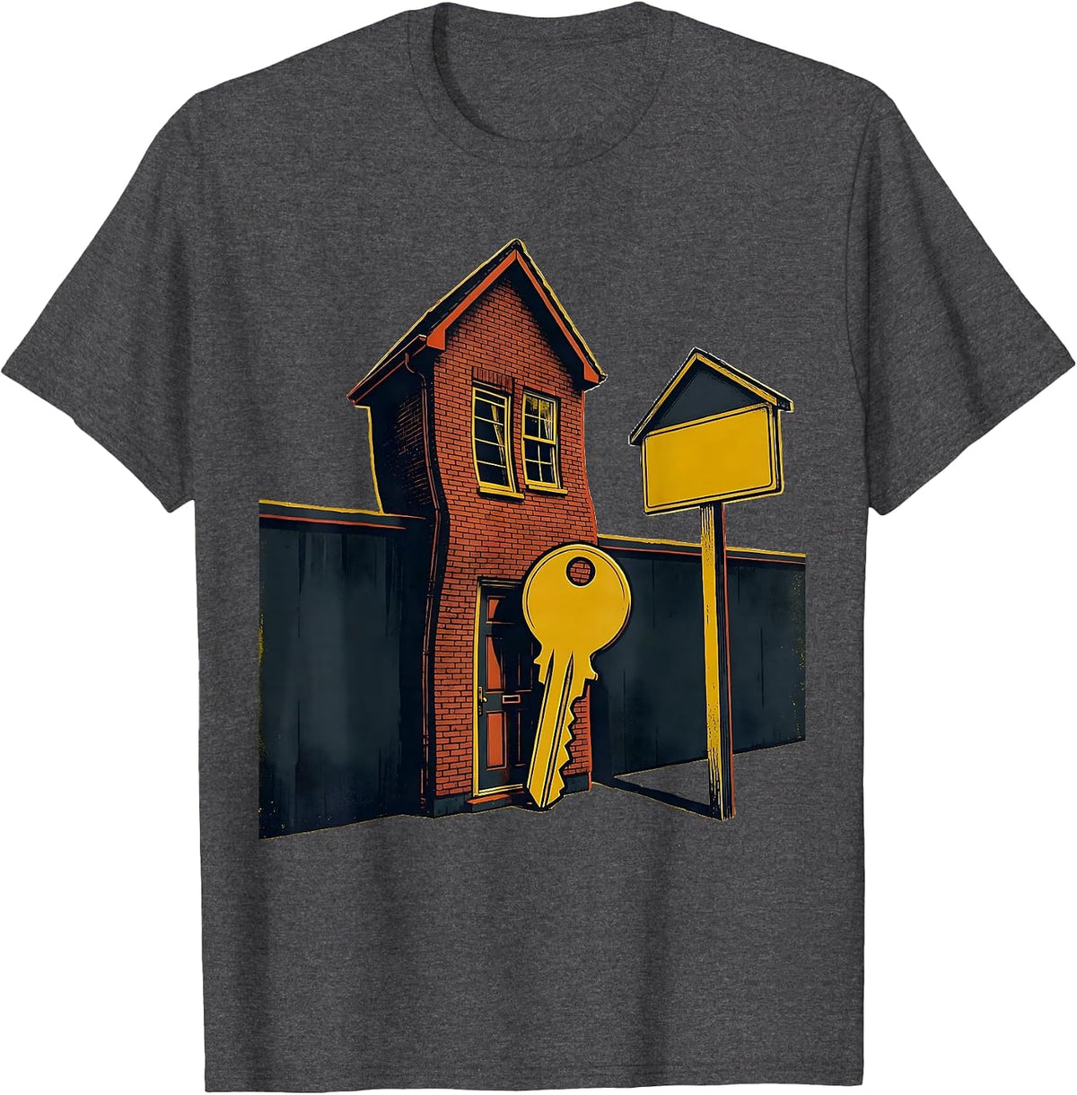 Too Small Key Realtor Humor Real Estate Agent Gift T-Shirt - Dark Heather Grey