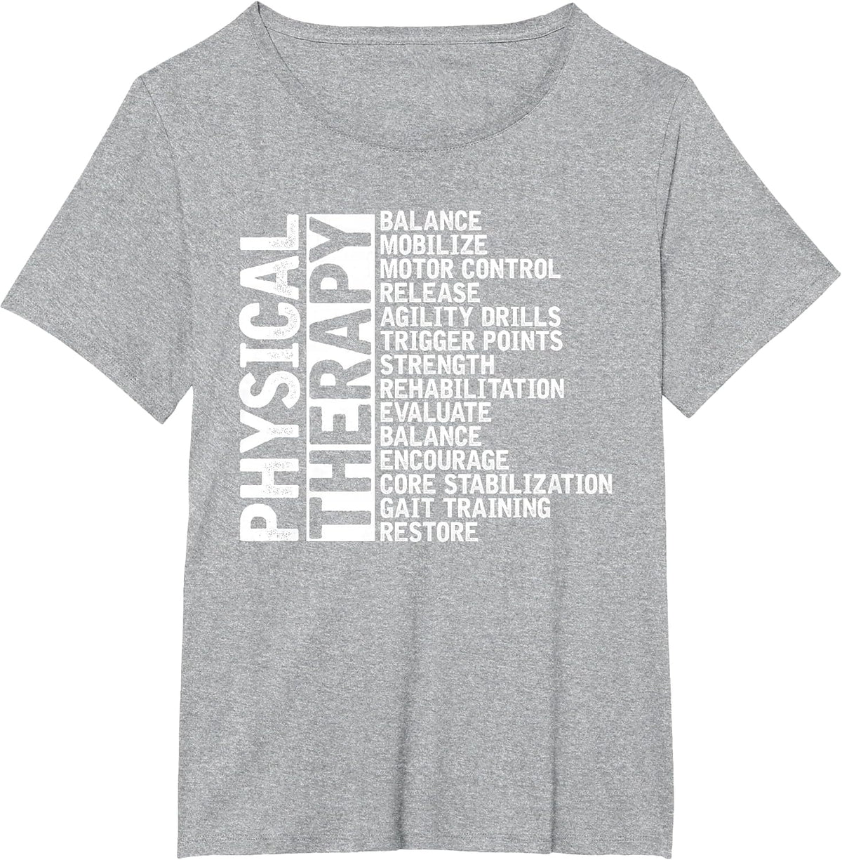 PT Physical Therapist Exercise Physical Therapy T-Shirt - Heather Grey