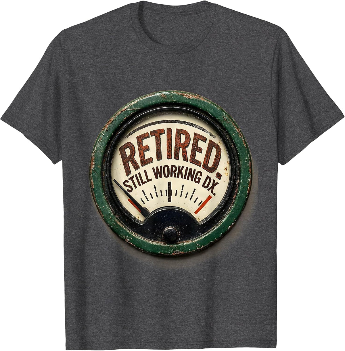 Men's Retired Still Working DX Vintage Ham Radio Operator Hobby T-Shirt - Dark Heather Grey
