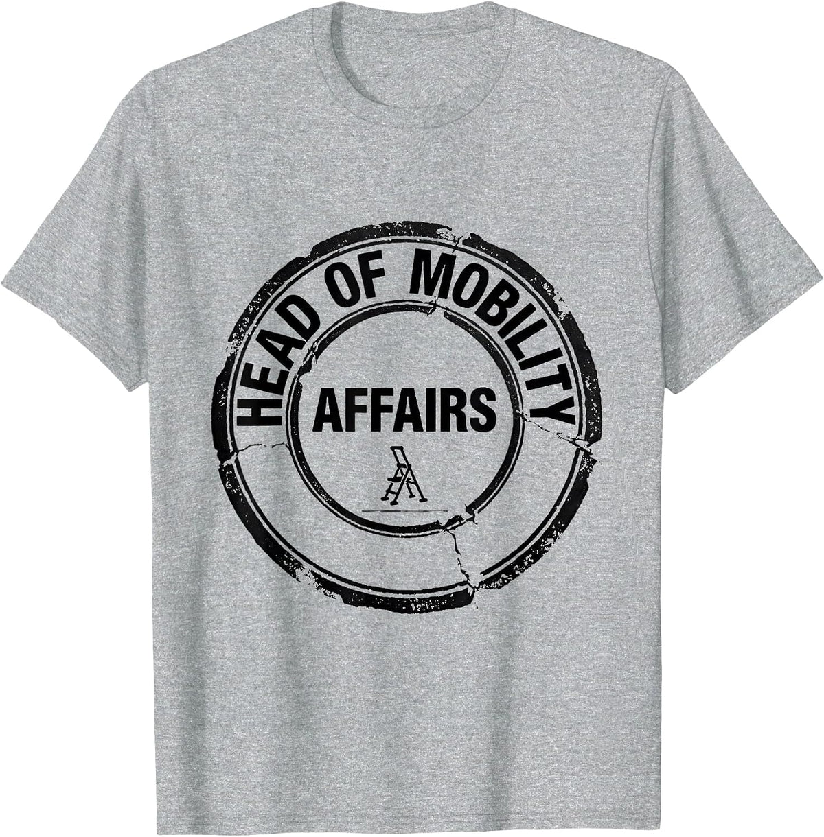 Men's Head Of Mobility Affairs Rubber Stamp Physical Therapist PT T-Shirt - Heather Grey