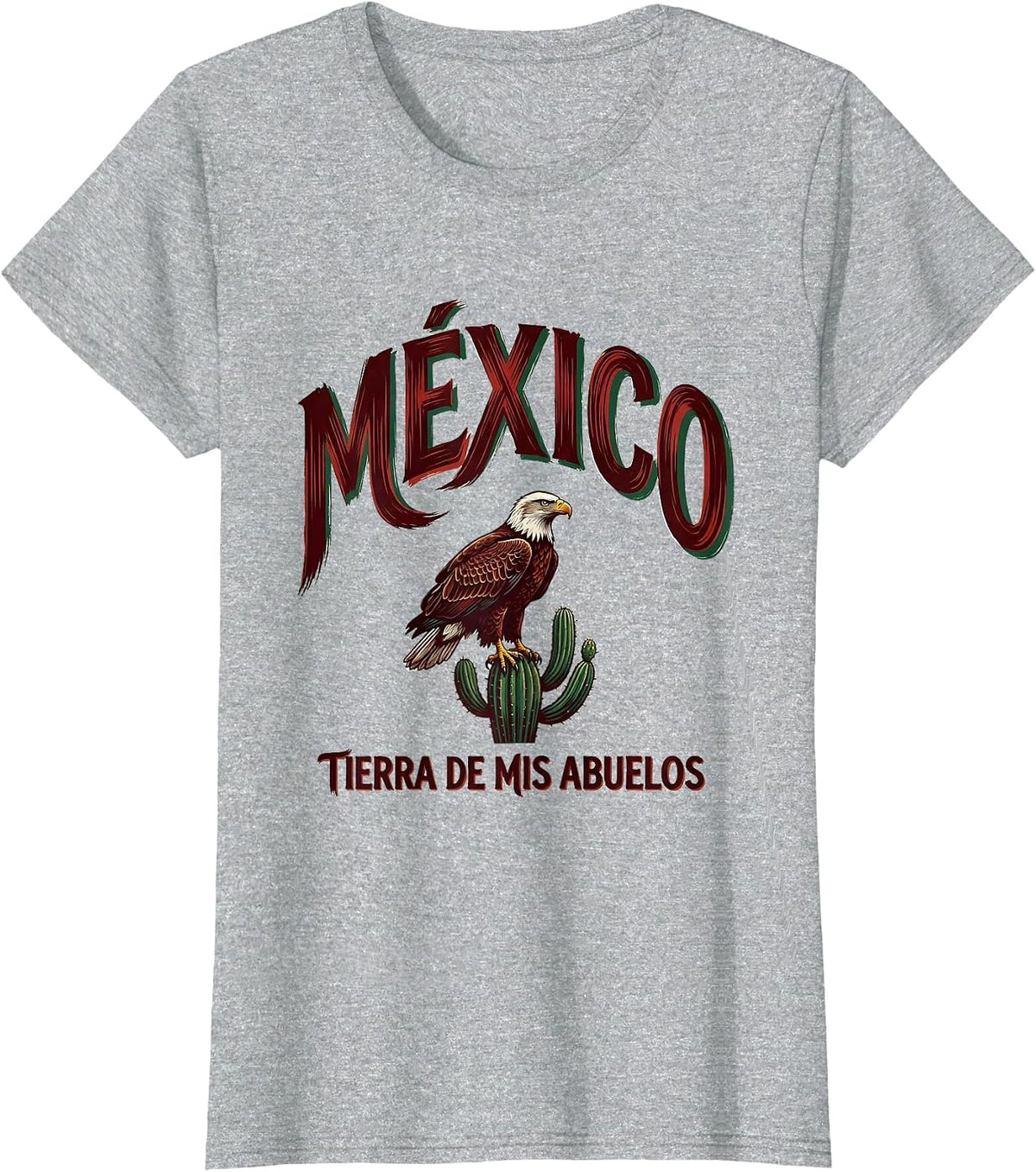 México, Tierra De Mis Abuelos Sign Painter Showcard Latino T-Shirt - Heather Grey