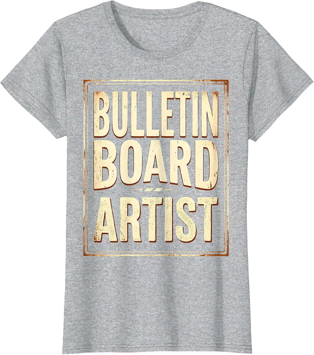 Bulletin Board Artist 4th Grade Teacher Design T-Shirt - Heather Grey