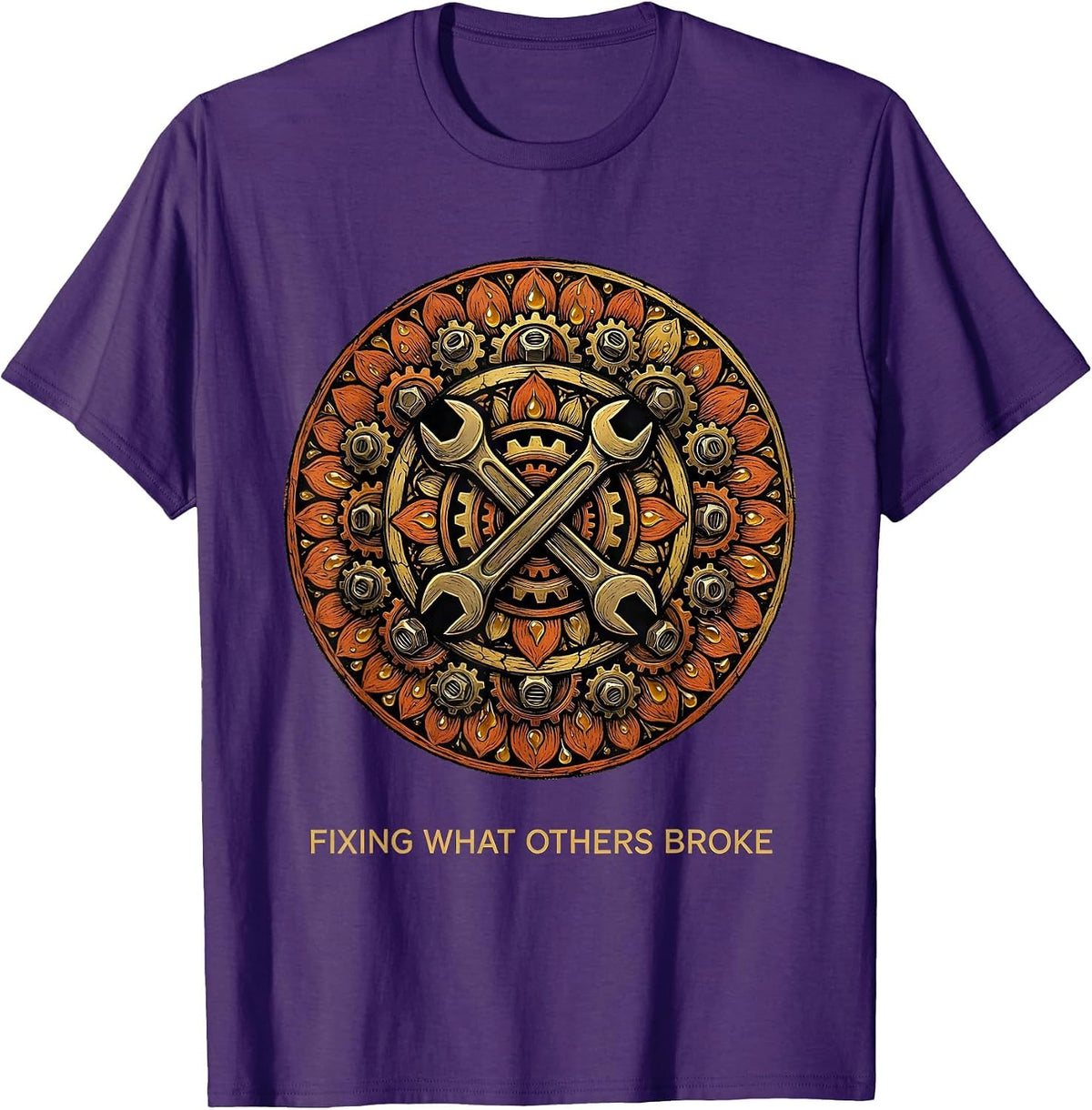 Fixing What Others Broke Mechanic Design T-Shirt - Purple