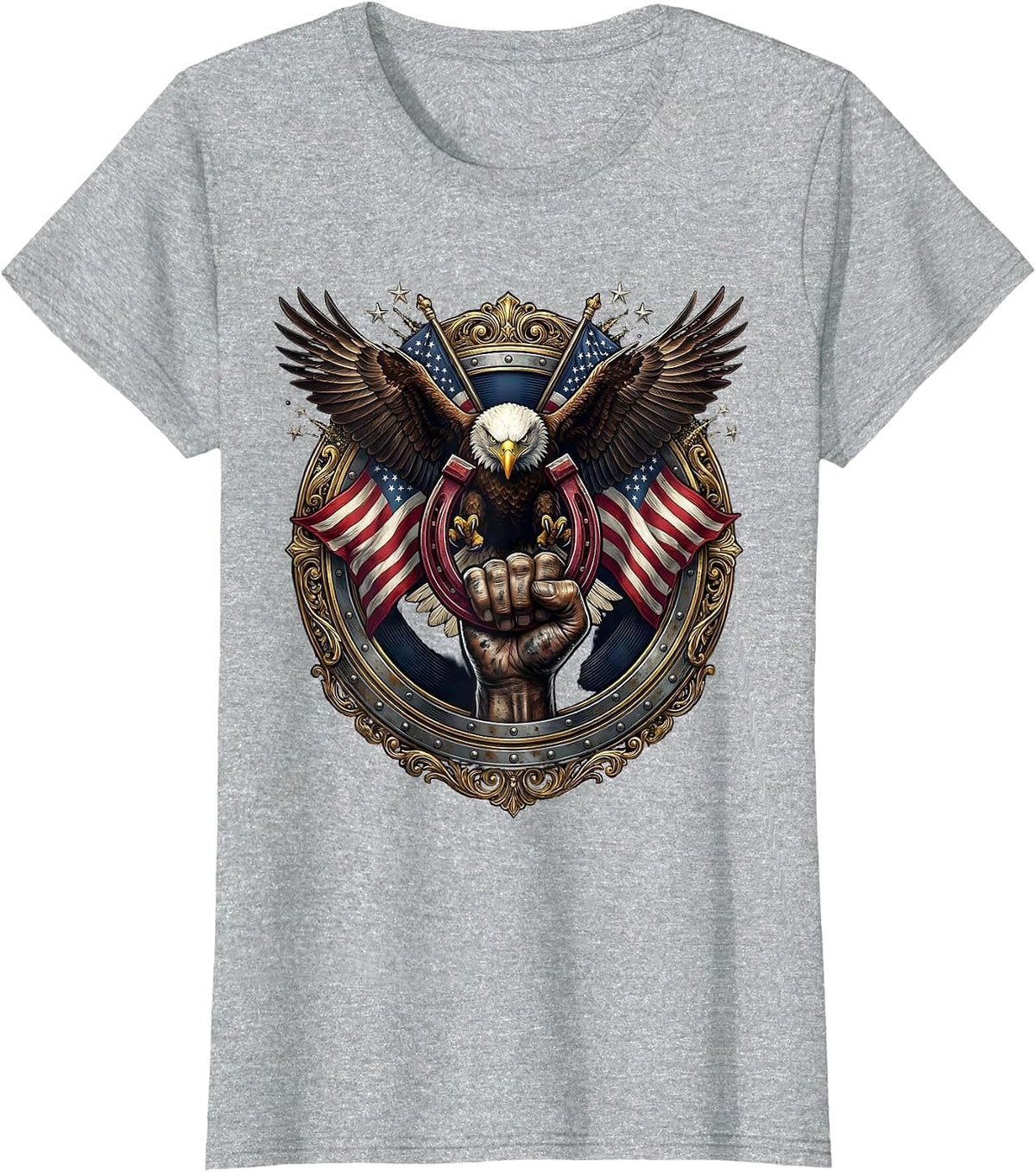 Valley Forge Automotive Mechanic Horseshoe Graphic T-Shirt - Heather Grey