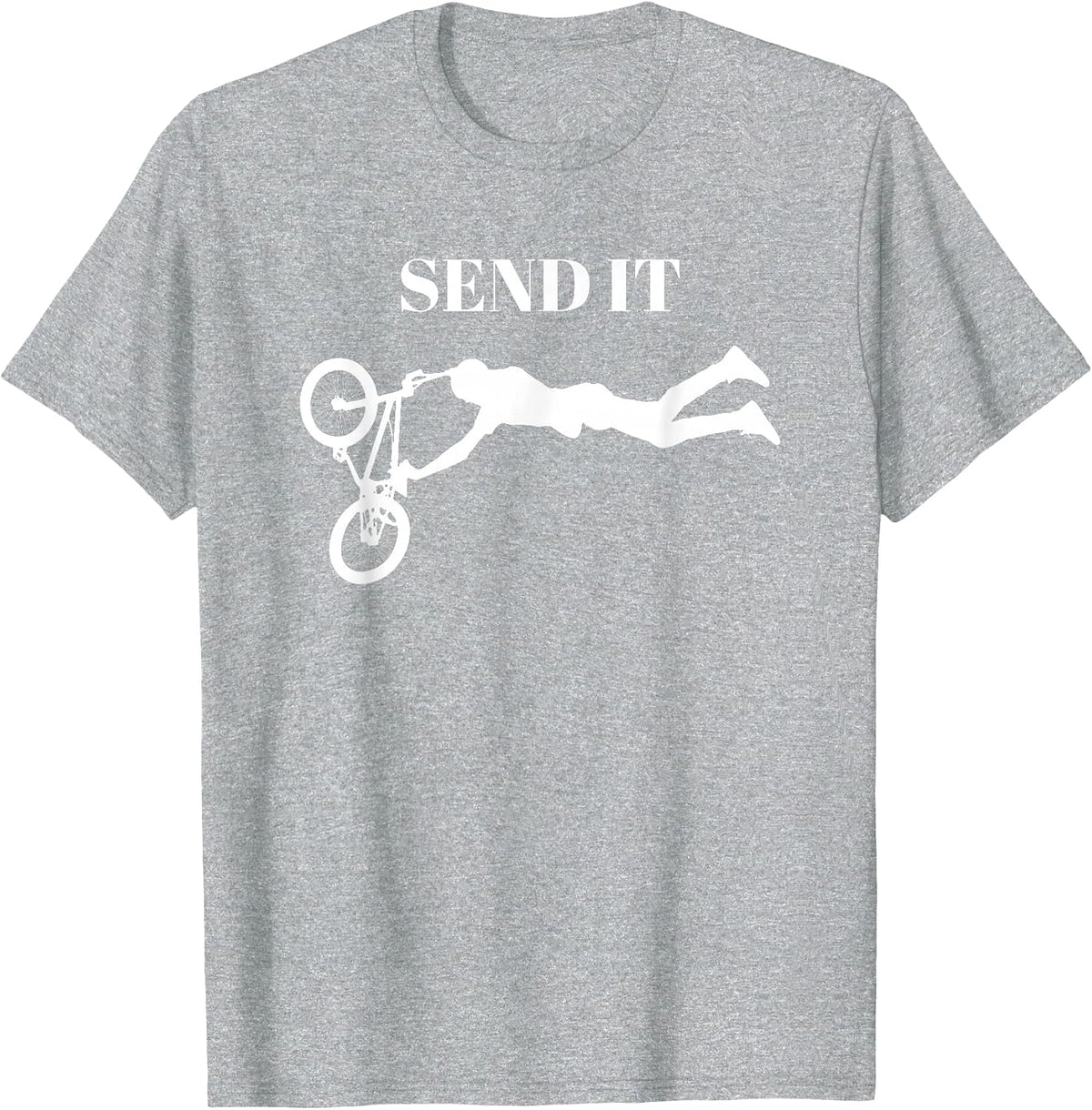 Send It BMX Bike Biking Funny T-Shirt T-Shirt - Heather Grey
