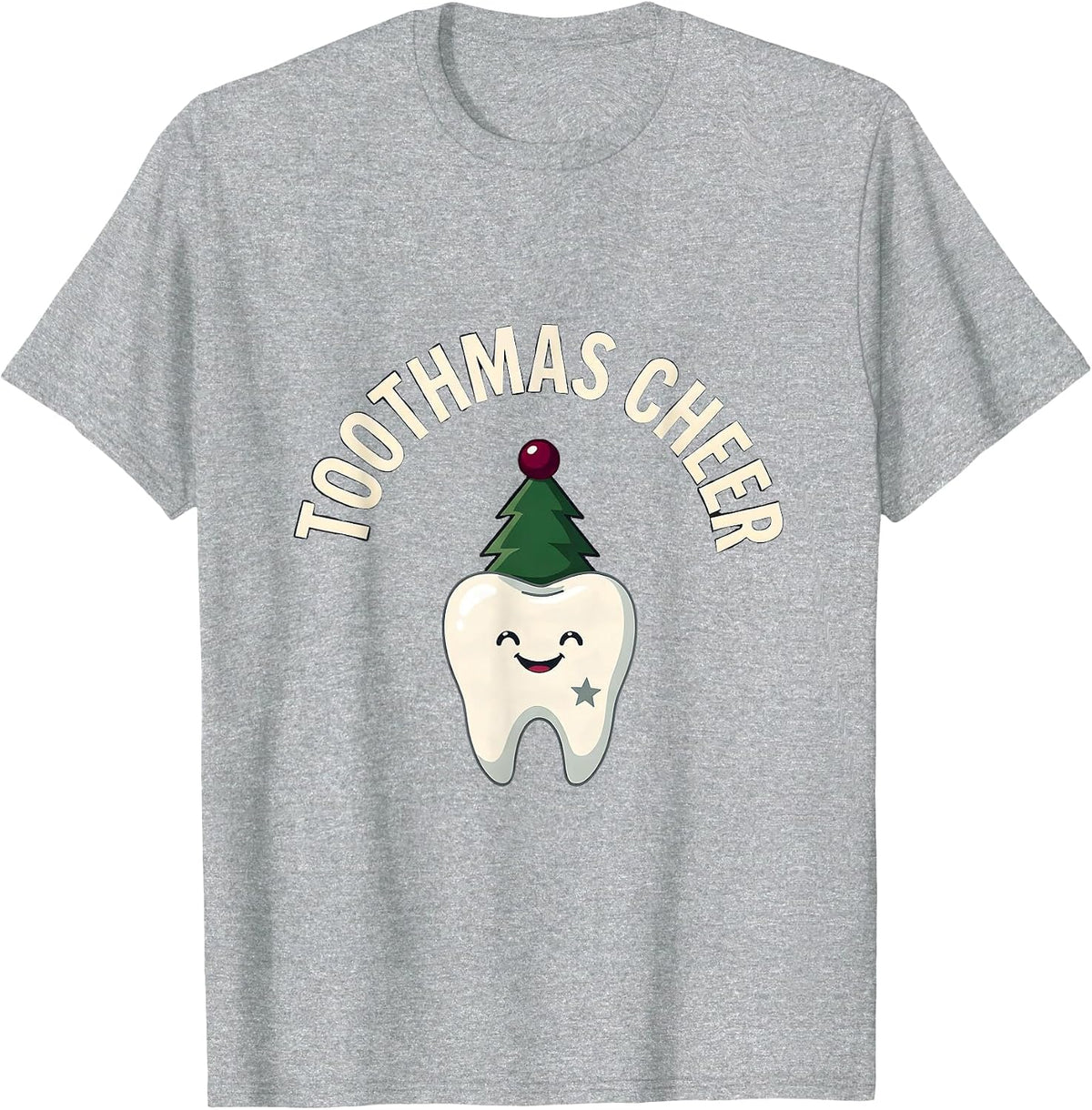 Men's Toothmas Cheer Funny Dental Christmas Dentist Dental T-Shirt - Heather Grey