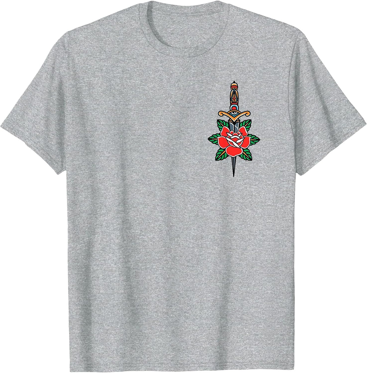 False Friends Traditional American Tattoo Old School Flash T-Shirt - Heather Grey