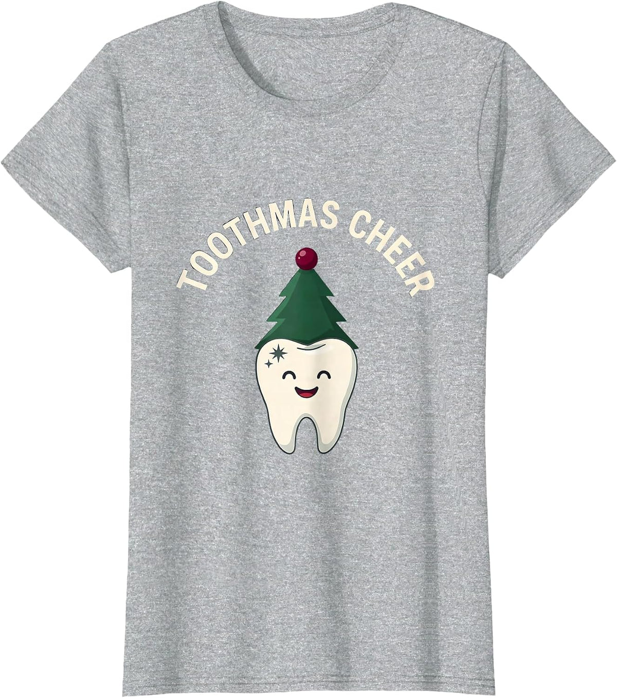 Toothmas Cheer Funny Dental Christmas Dentist Dental T-Shirt - Heather Grey