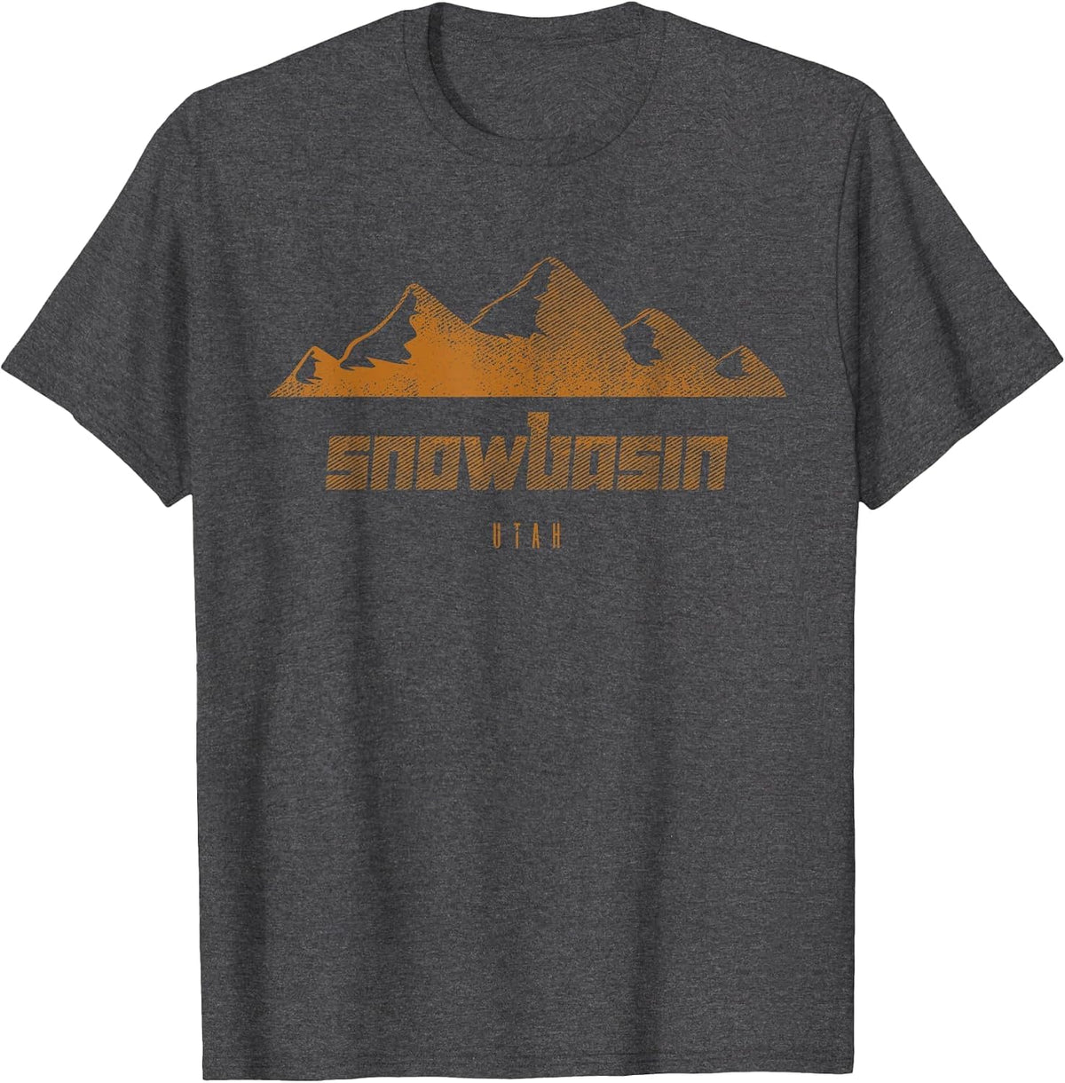 Snowbasin Mountains Utah Hiking Outdoors T-Shirt - Dark Heather Grey