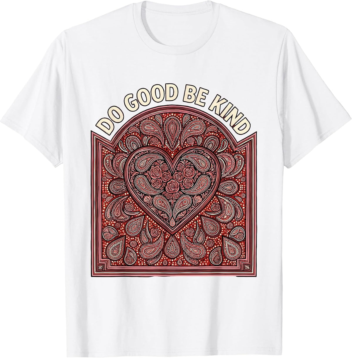 Men's Do Good Be Kind Positive Message Design T-Shirt - White