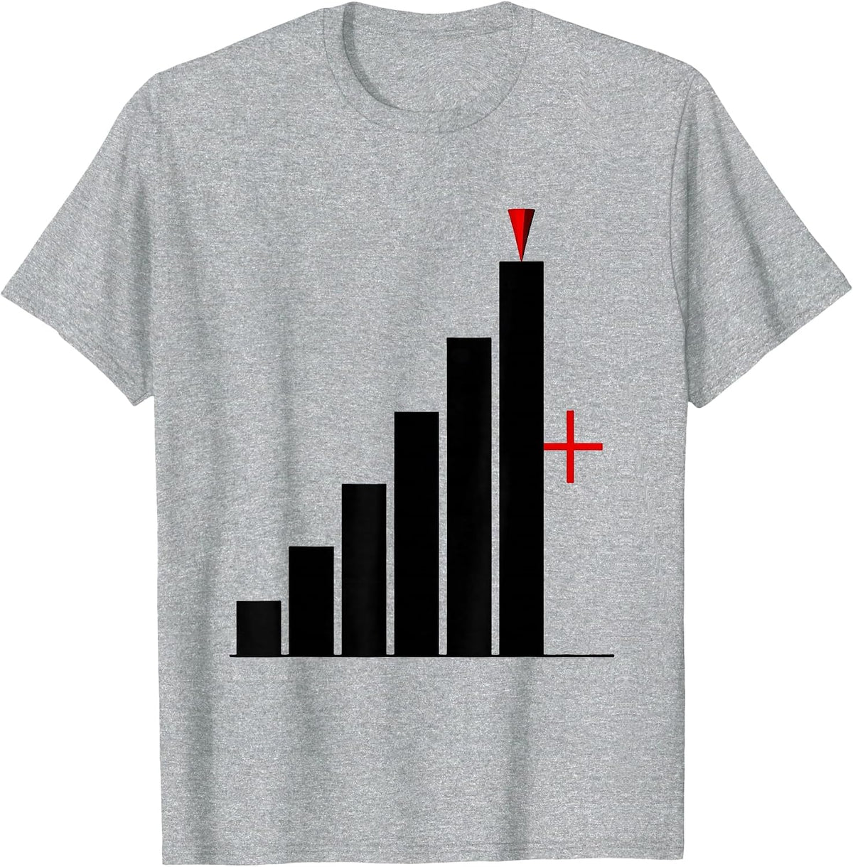 Men's Bar Graph Storm Chaser Tornado Meteorology Humor T-Shirt - Heather Grey