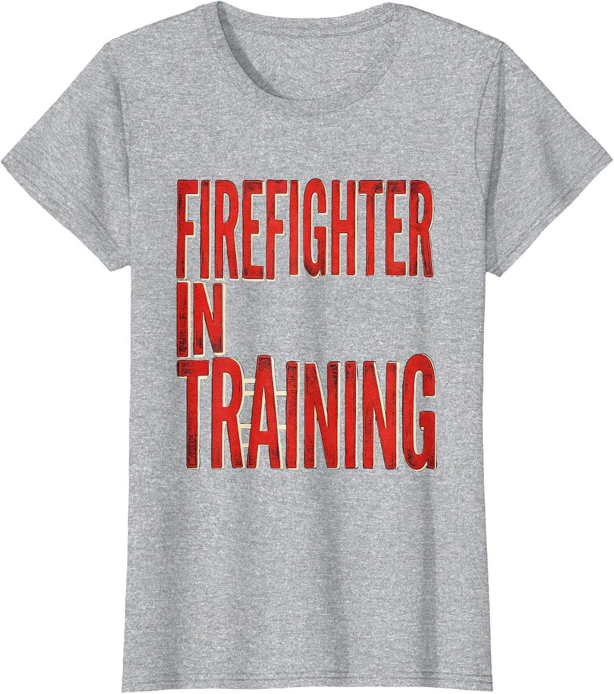 Firefighter In Training Cute Toddler Fire Truck Birthday T-Shirt - Heather Grey