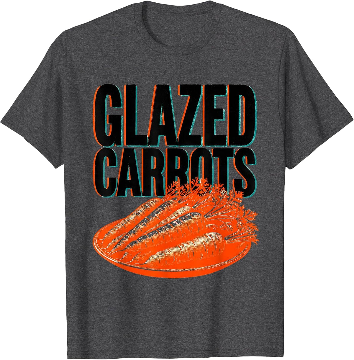 Men's Glazed Carrots Bootleg 90's Rap Rock Vintage Funny T-Shirt - Dark Heather Grey
