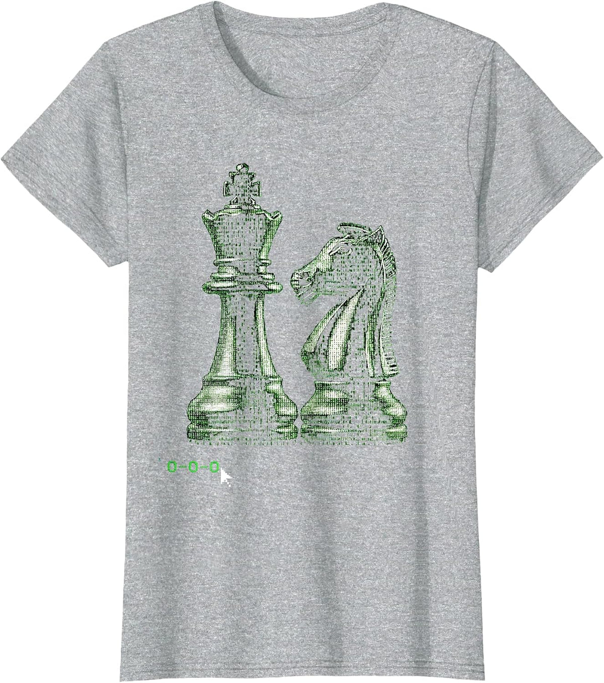 Women's O-O-O Funny Chess Lover Gift Chess Player Humor T-Shirt - Heather Grey