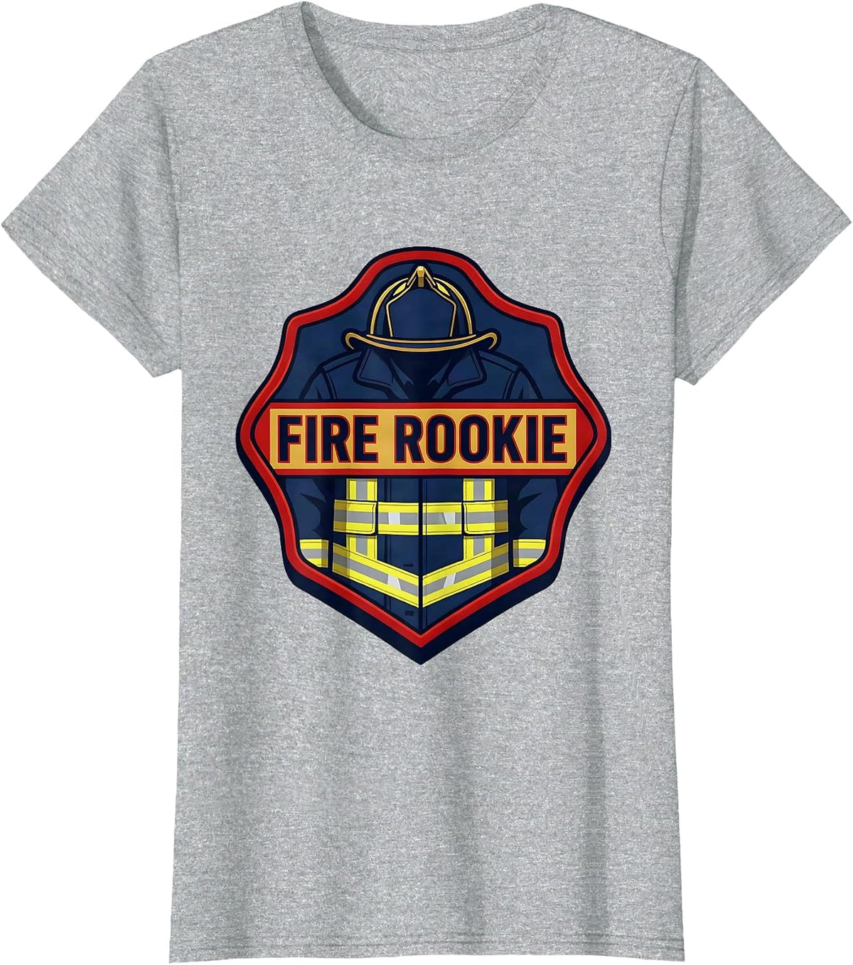 Women's Fire Rookie Sports Firefighter Humor Occupational Pride T-Shirt - Heather Grey