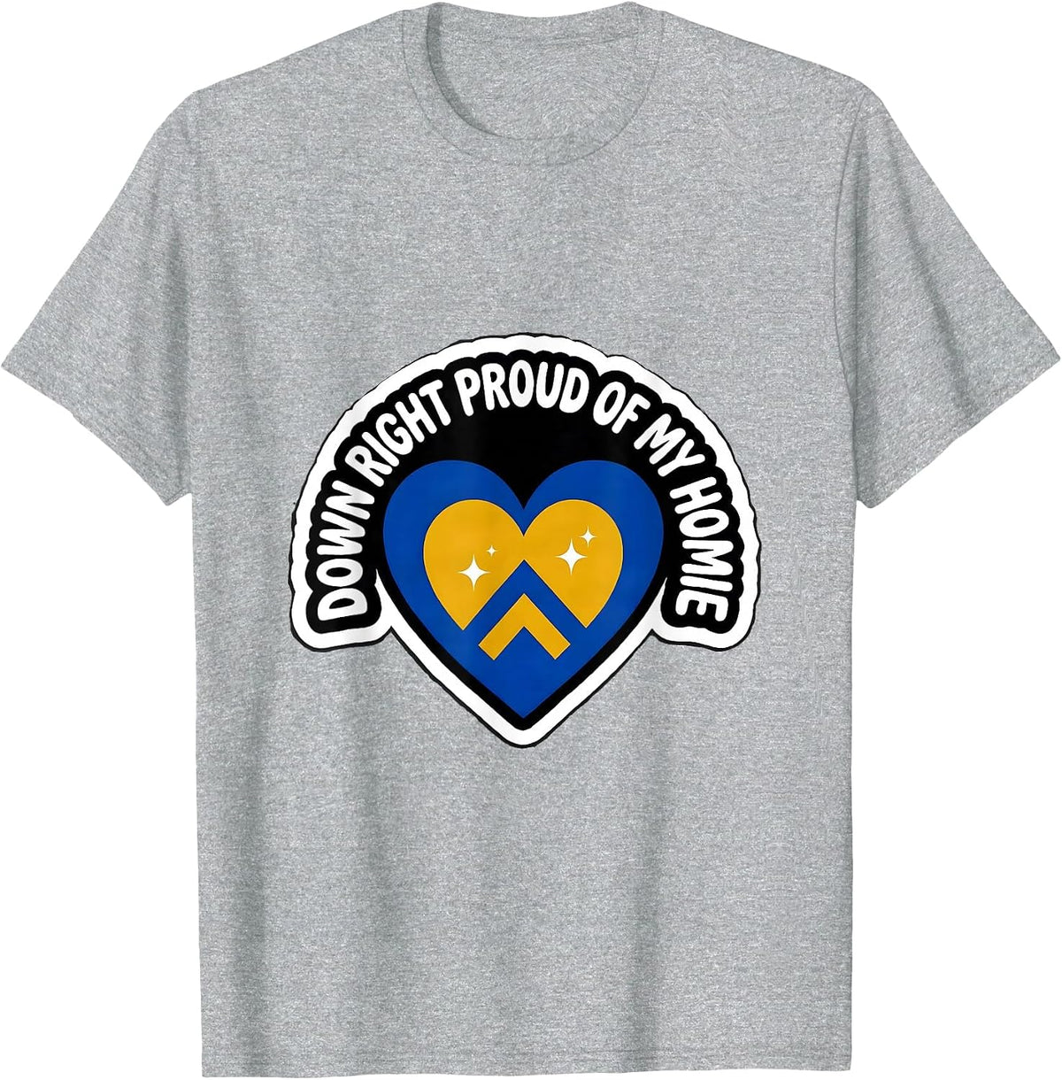 Men's Down Right Proud Of My Homie Heartfelt Down Syndrome T-Shirt - Heather Grey