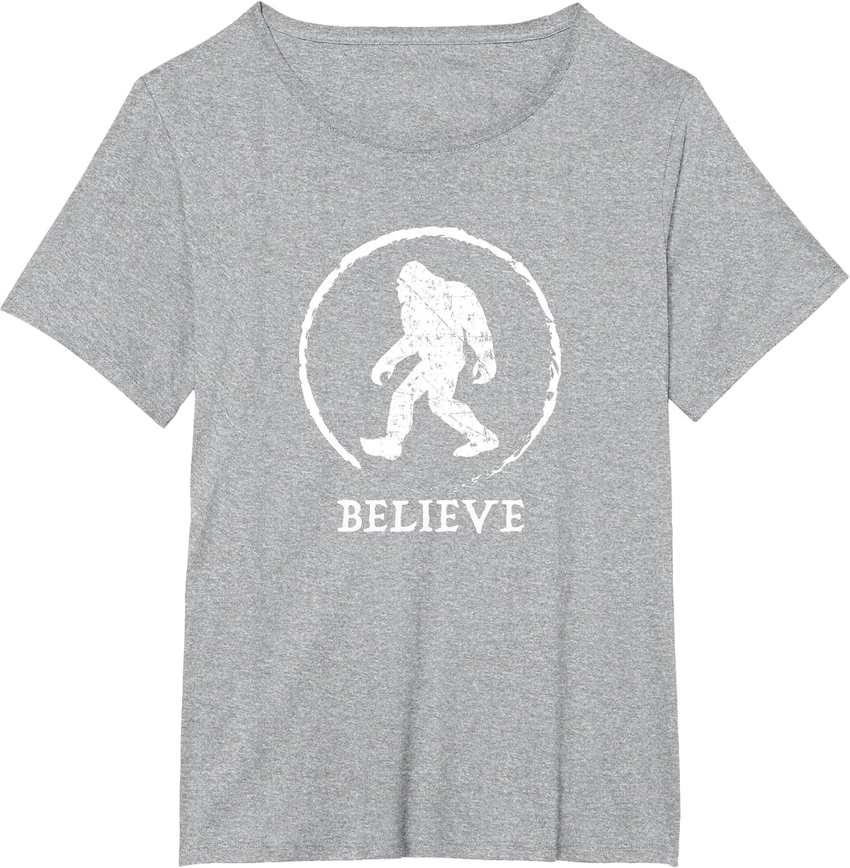 Bigfoot Sasquatch Yeti Believe T-Shirt - Heather Grey