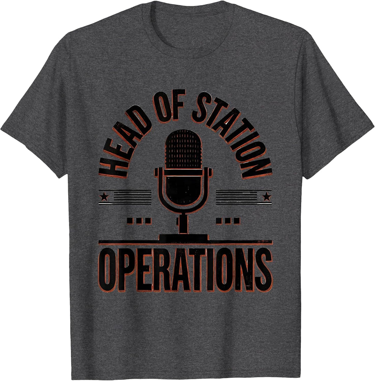 Head Of Station Operations Funny Ham Radio Operator Hobbyist T-Shirt - Dark Heather Grey