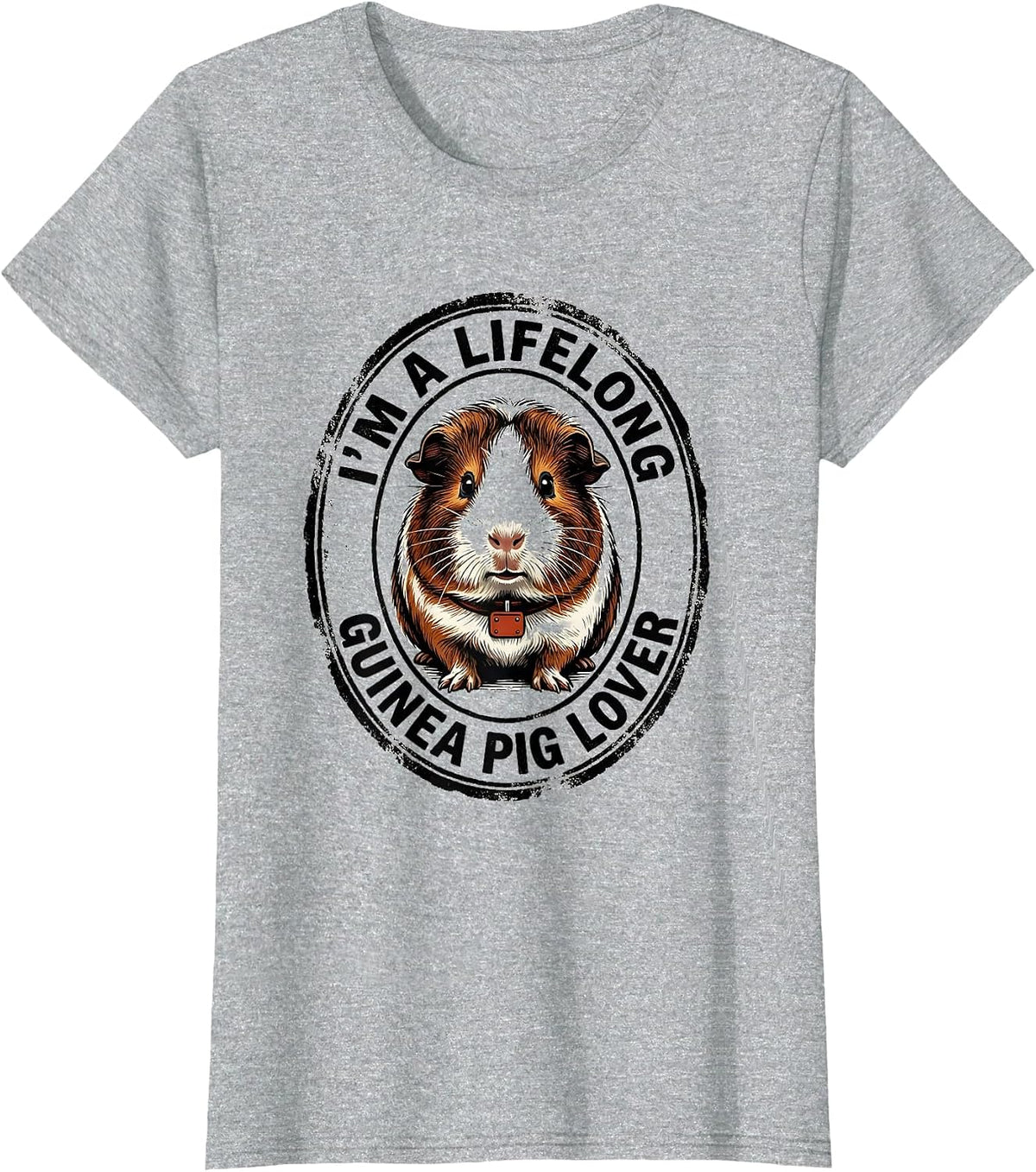 I'm A Lifelong Guinea Pig Lover Funny Farm Animal Humor T-Shirt - Heather Grey