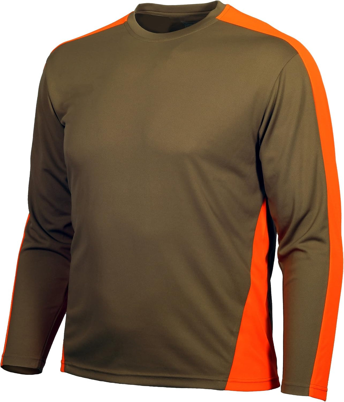 Gamehide Lightweight Wicking Upland Field Long Sleeve T Shirt - Tan\/Orange
