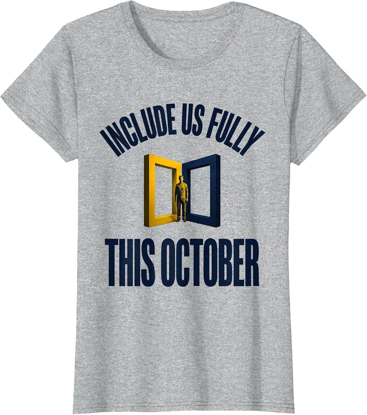 Women's Include Us Fully This October Down Syndrome Awareness T-Shirt - Heather Grey