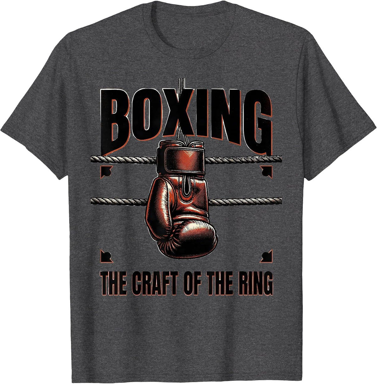 Boxing: The Craft of the Ring Gritty Fight Culture Gym T-Shirt - Dark Heather Grey
