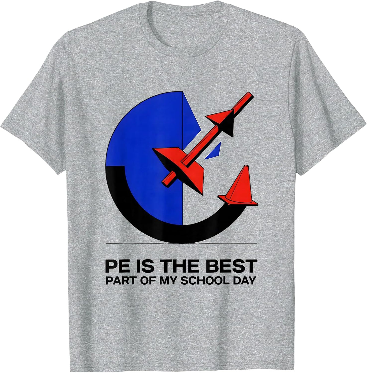 Men's PE Is The Best Part Of My School Day PE Teacher Gym Class T-Shirt - Heather Grey