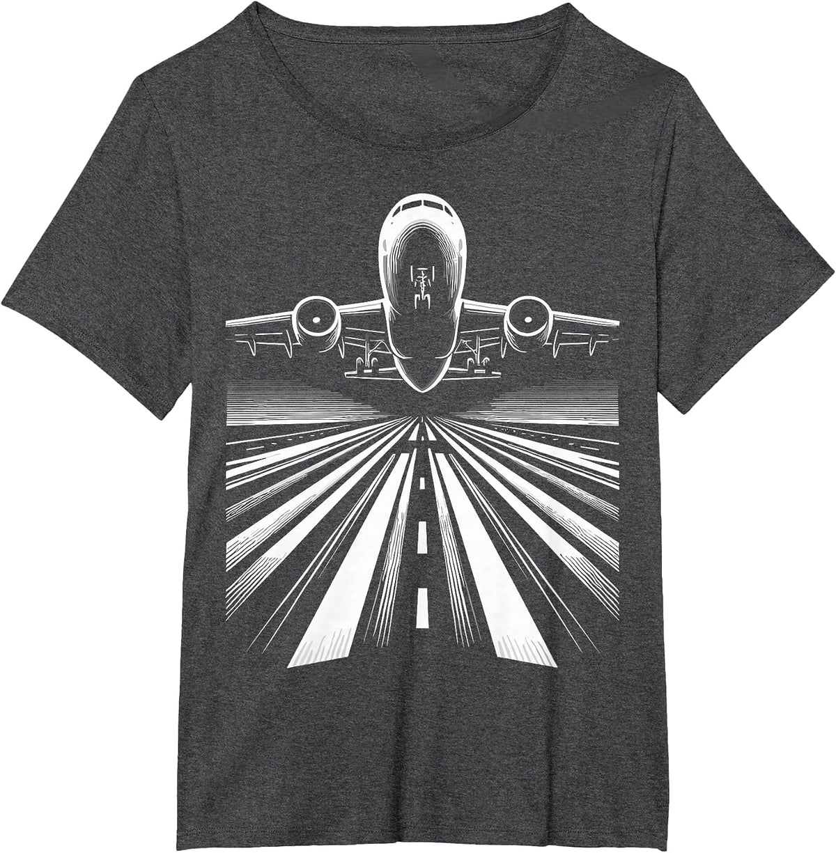 Airplane Aviation Pilot Plane T-Shirt - Dark Heather Grey