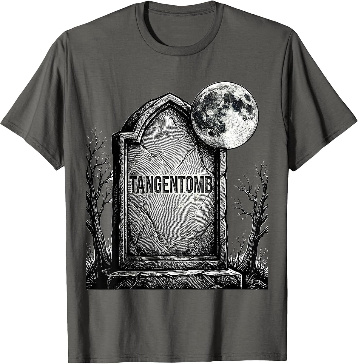 Tangentomb Math Teacher Halloween Costume Substitue T-Shirt - Asphalt Grey