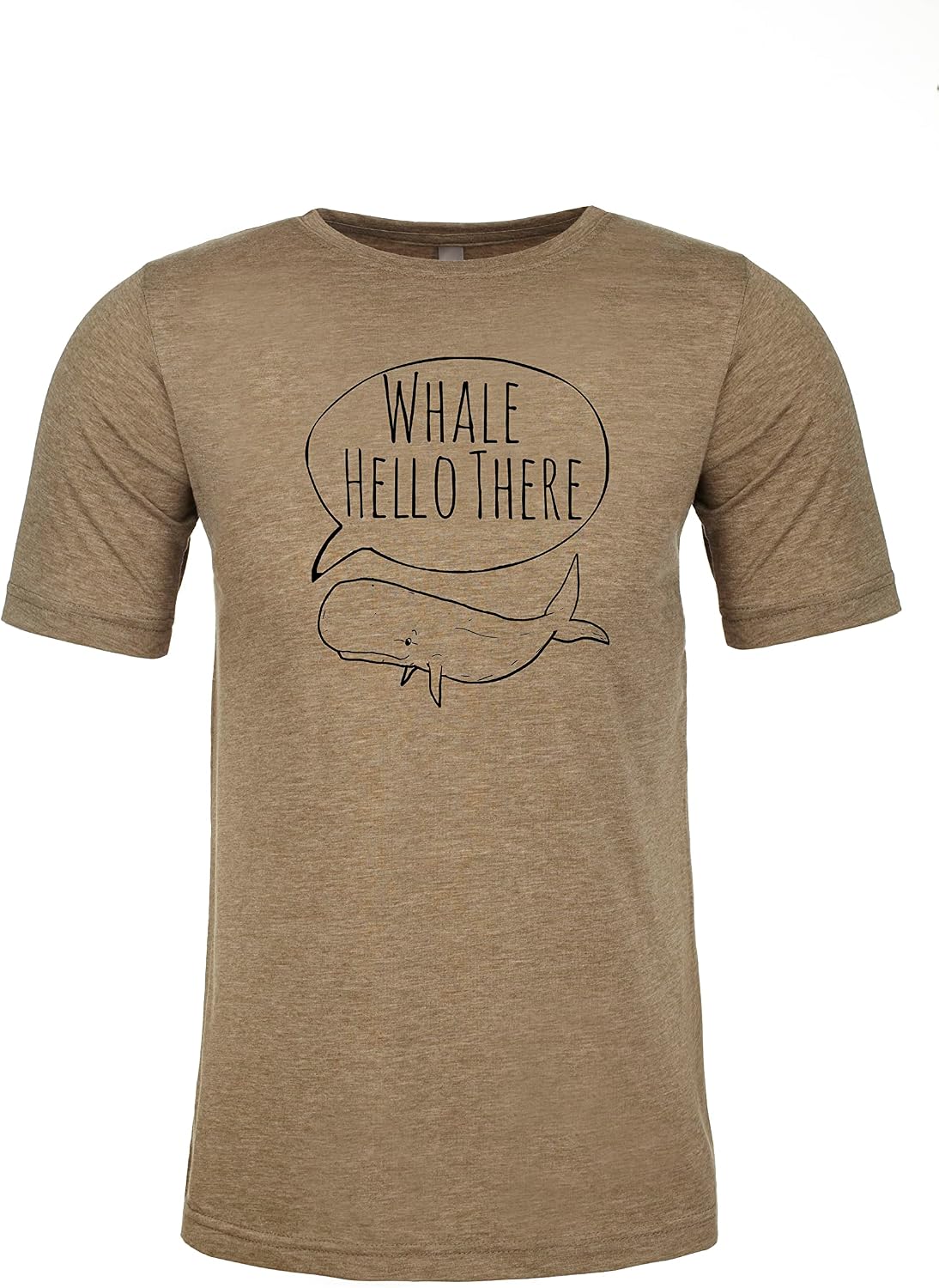Moonlight Makers Graphic Men's Tee, Funny T Shirt, Shirts with Beach Sayings, Heather Gray or Indigo - Whale Hello There!
