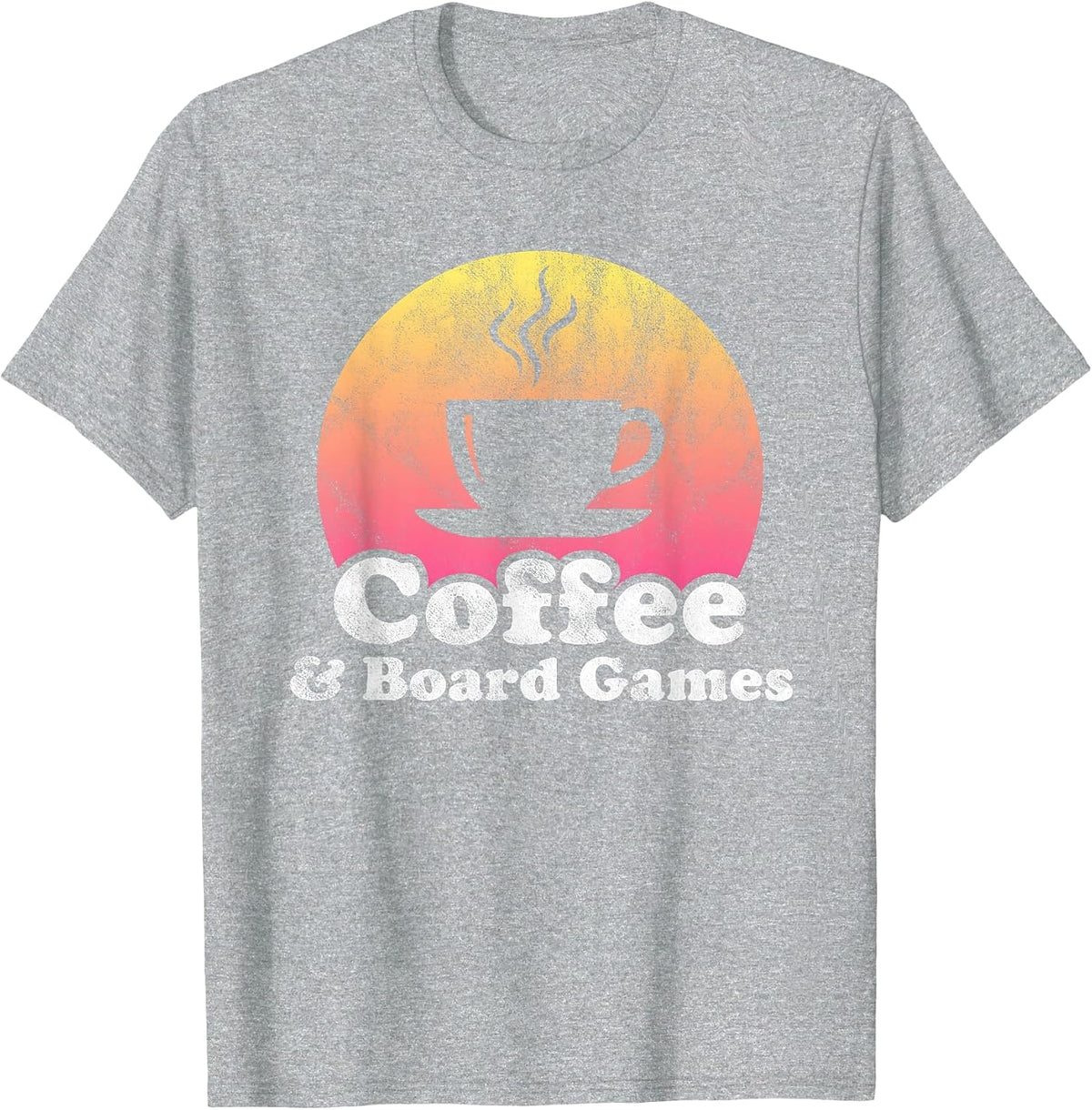 Coffee and Board Games T-Shirt - Heather Grey
