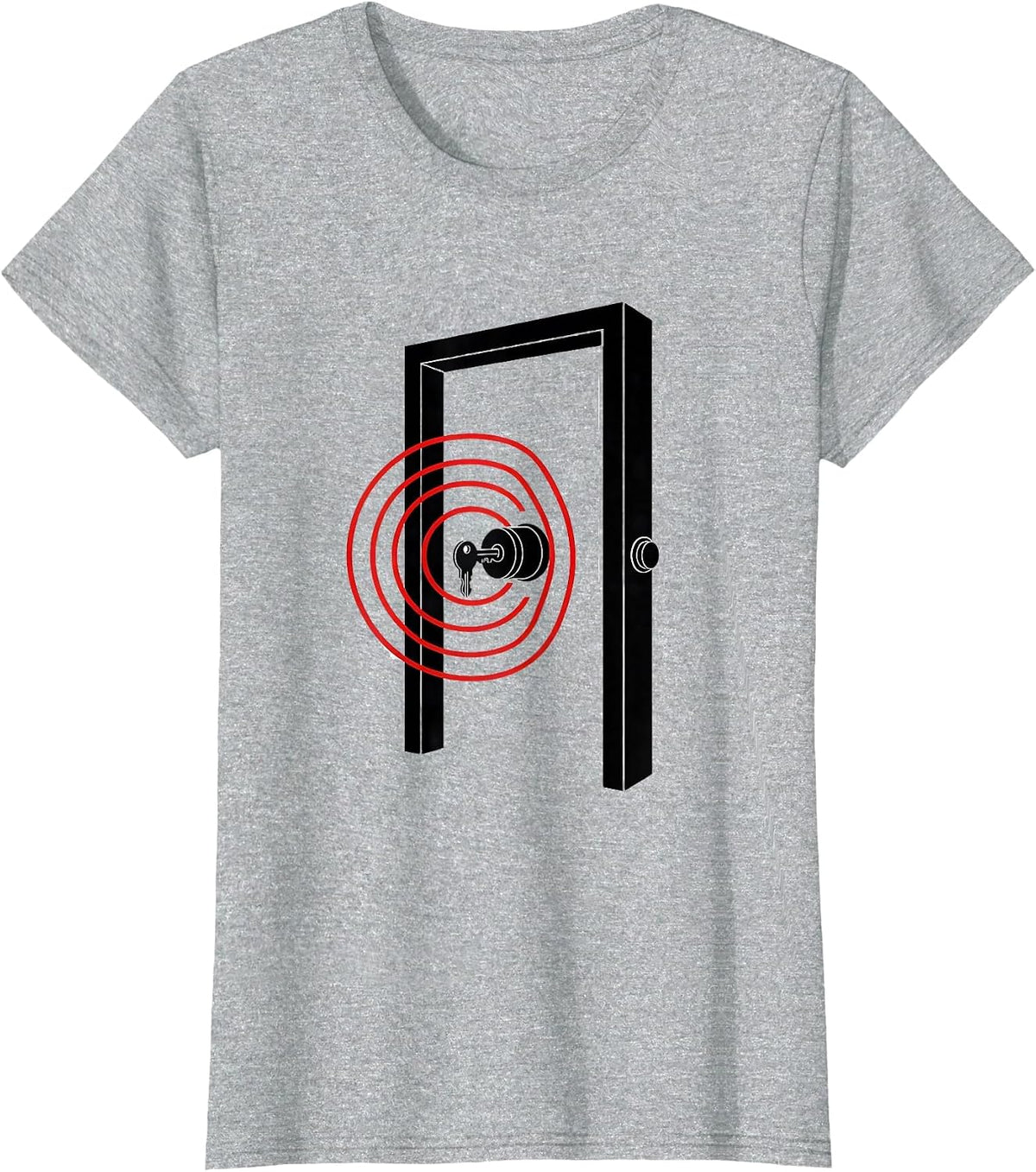 Geometric Open House Door Realtor Humor Real Estate Agent T-Shirt - Heather Grey