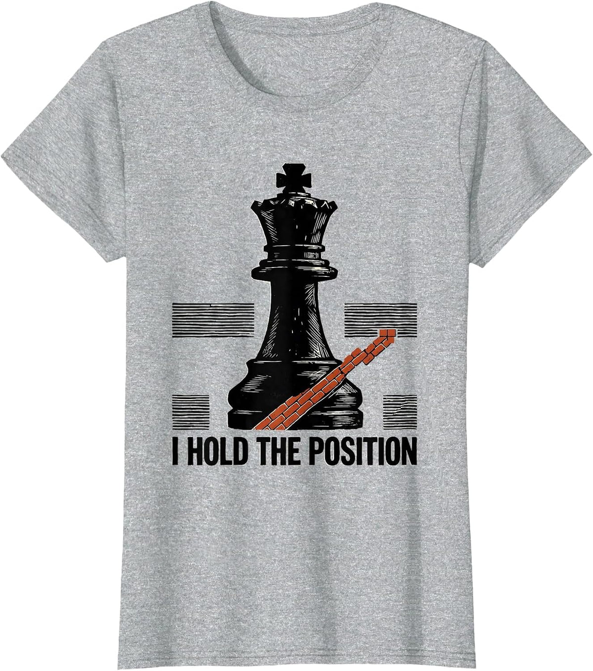 I Hold The Position Funny Chess Player Humor Vintage Chess T-Shirt - Heather Grey