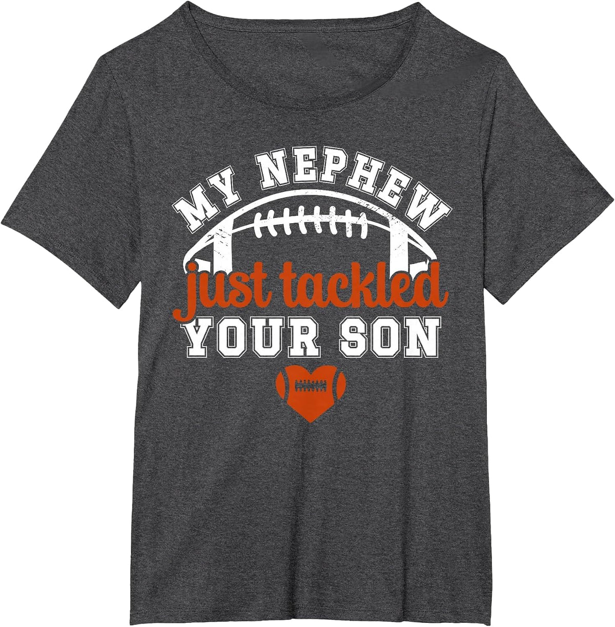 My Nephew Football Aunt of A Football Player Auntie T-Shirt - Dark Heather Grey