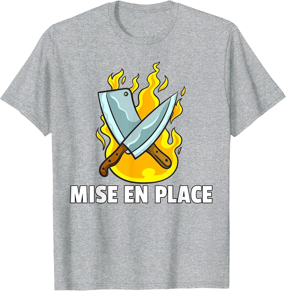 Mise en Place Culinary Kitchen for Chef Cook T-Shirt - Heather Grey