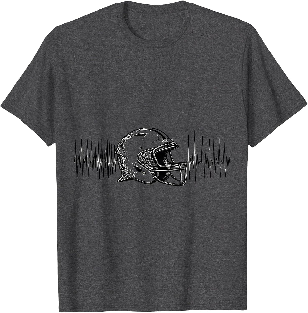Men's Firefighter Spouse Tick Marks Line Art Tribute T-Shirt - Dark Heather Grey