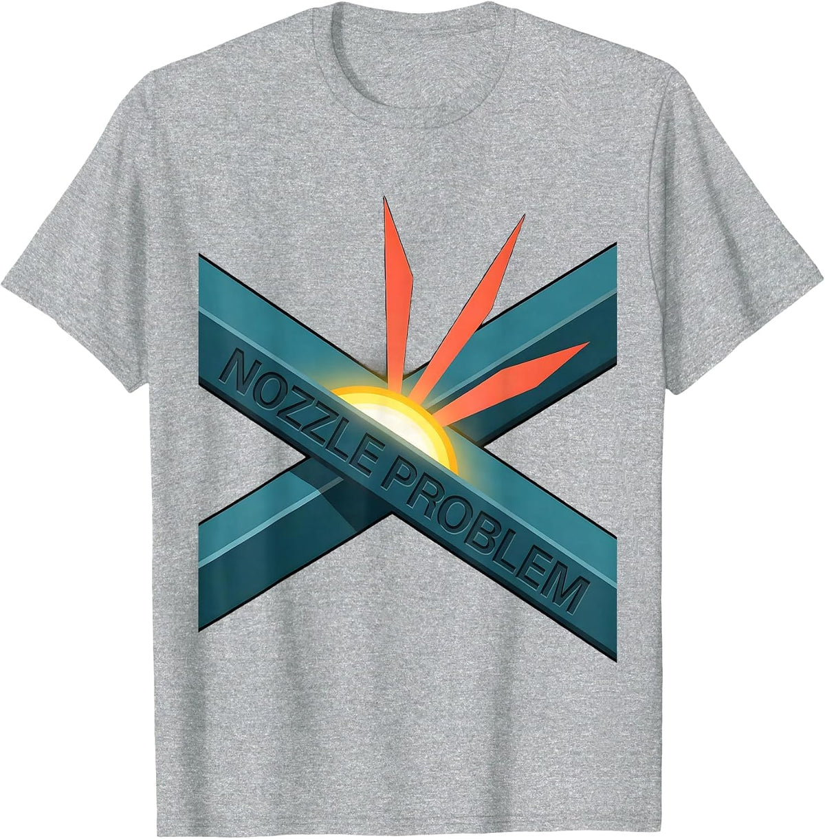 Men's Nozzle Problem Funny Welder Metal Fabricator Blue Collar T-Shirt - Heather Grey