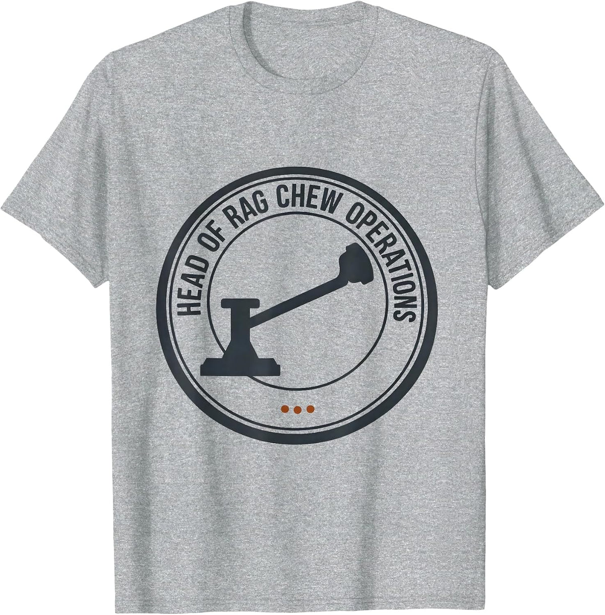 Men's Head Of Rag Chew Operations Funny Ham Radio Operator Humor T-Shirt - Heather Grey