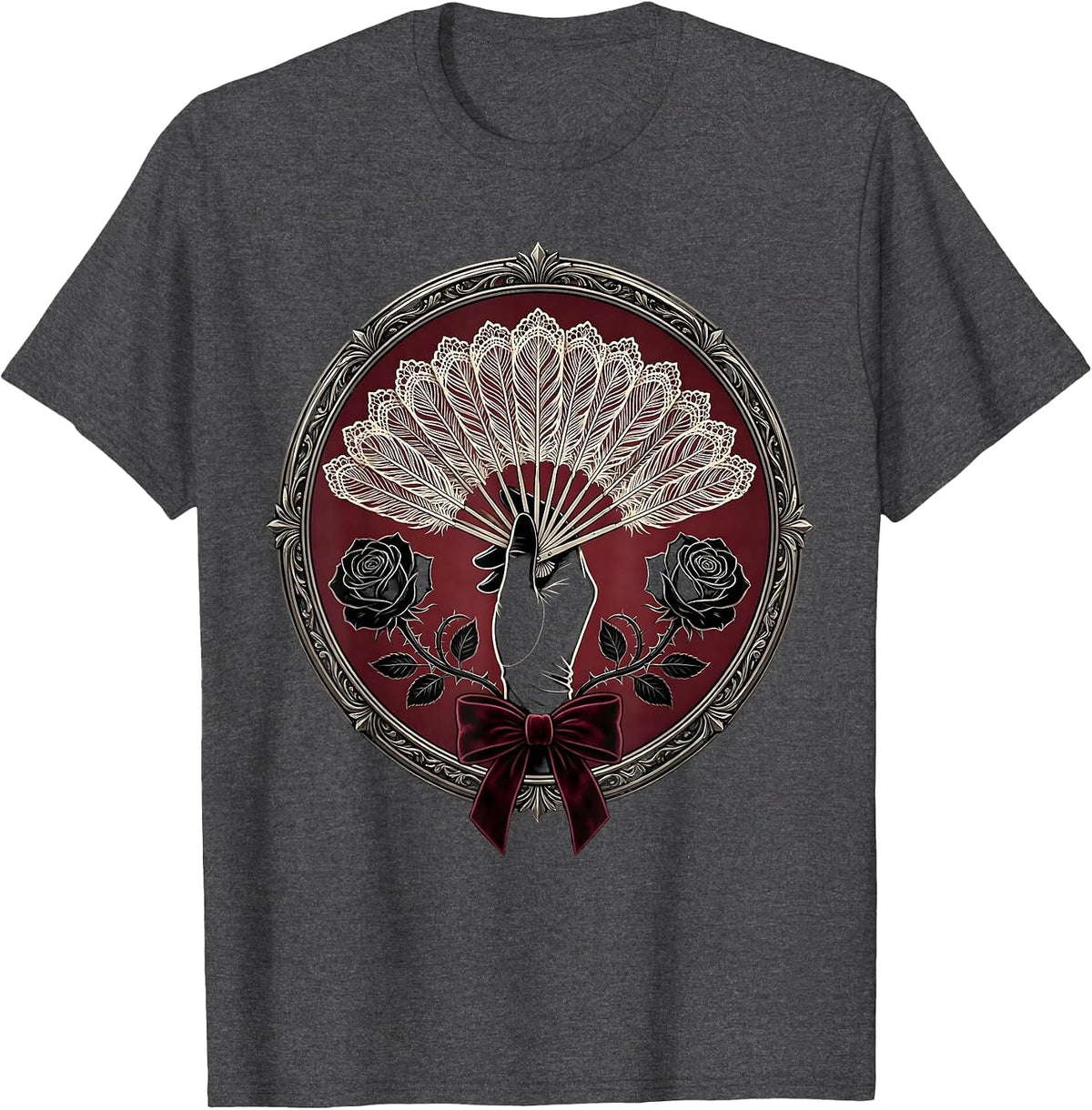 Men's Showgirl Era Feather Fan Gloved Hand Graphic T-Shirt - Dark Heather Grey