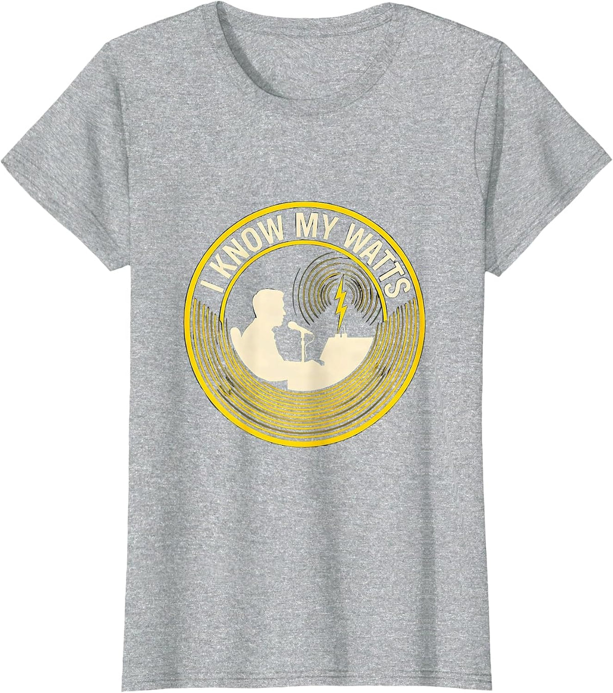 Women's I Know My Watts Ham Radio Operator Hobbyist Pride Humor T-Shirt - Heather Grey