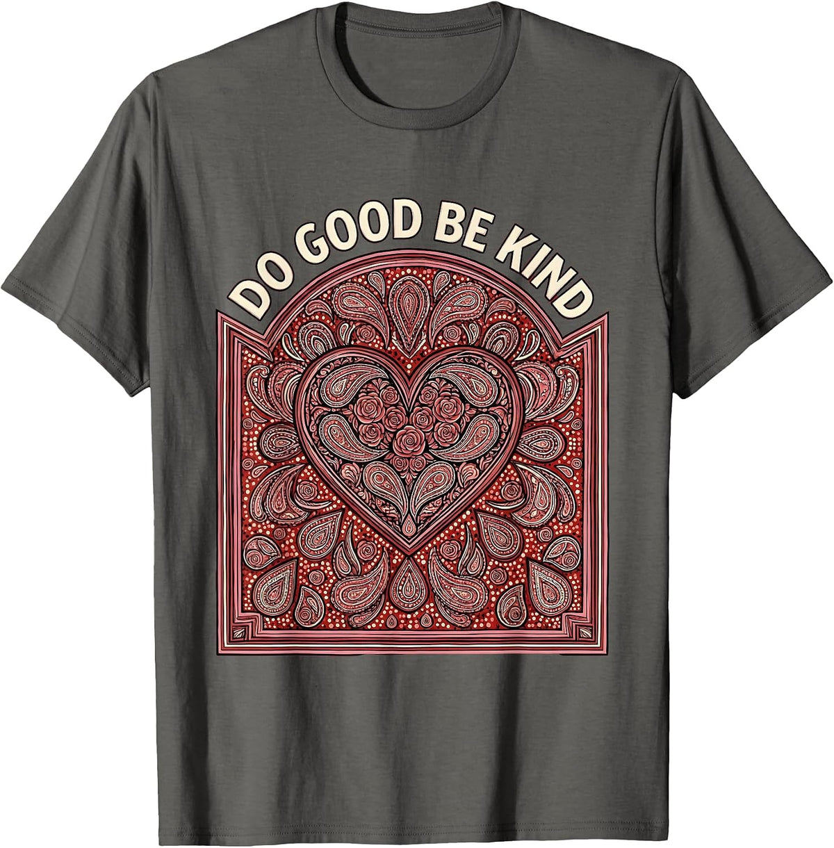 Men's Do Good Be Kind Positive Message Design T-Shirt - Asphalt Grey