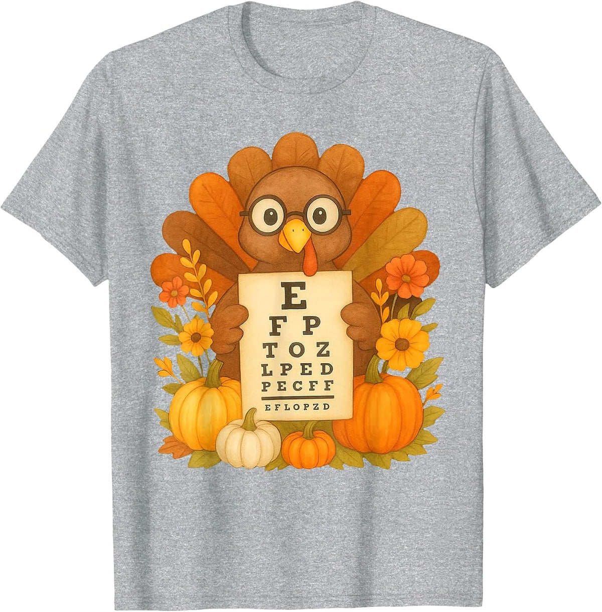 Eye Chart T-Shirt - Heather Grey
